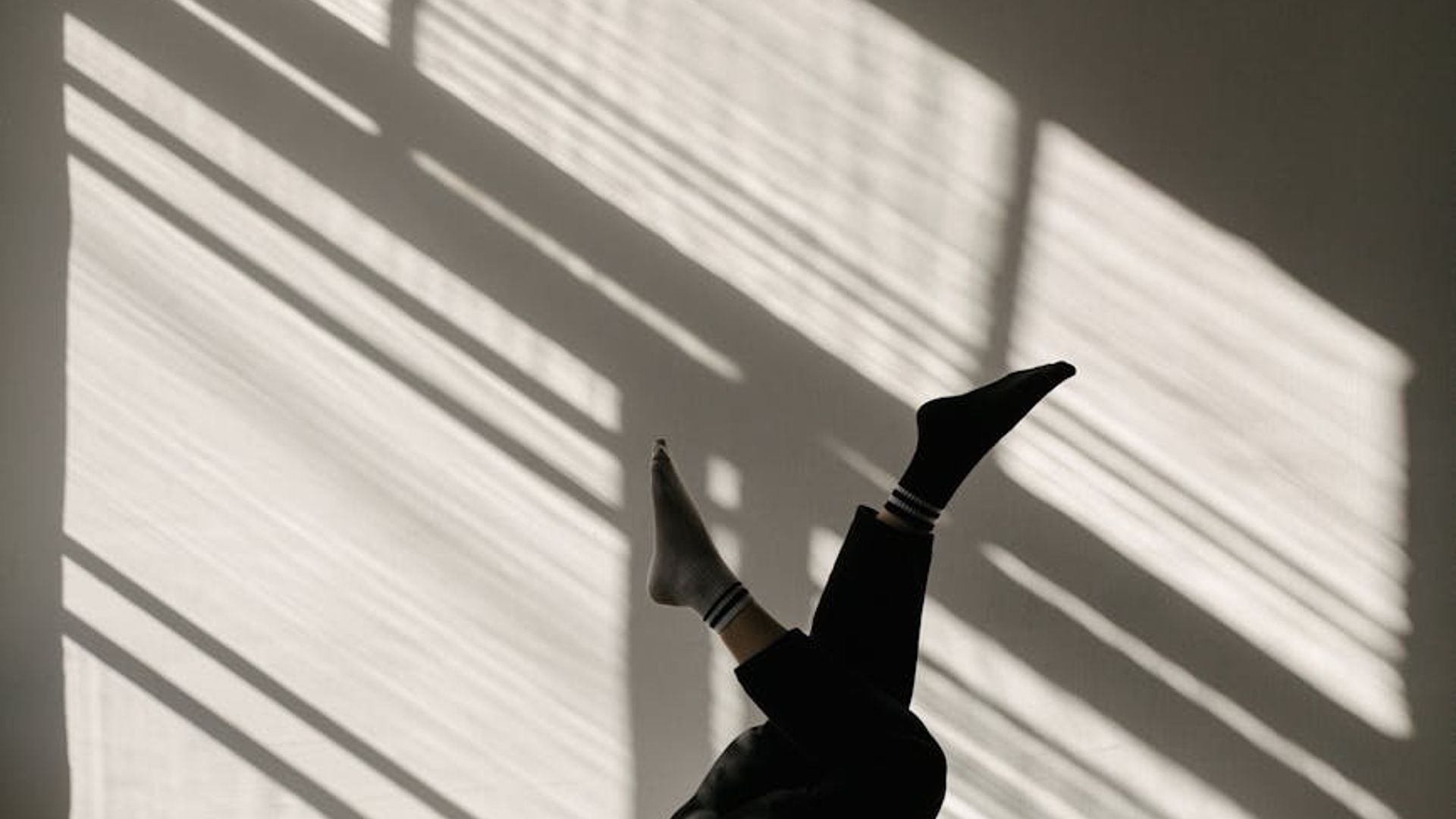 Serene morning light in a minimal yoga studio space